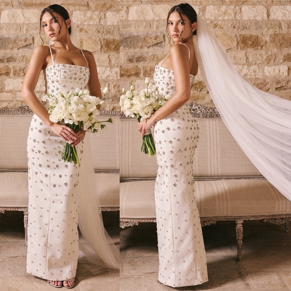 House of CB Martine Ivory Embellished‎ Corset Wedding Gown Size XS NWOT $1,699